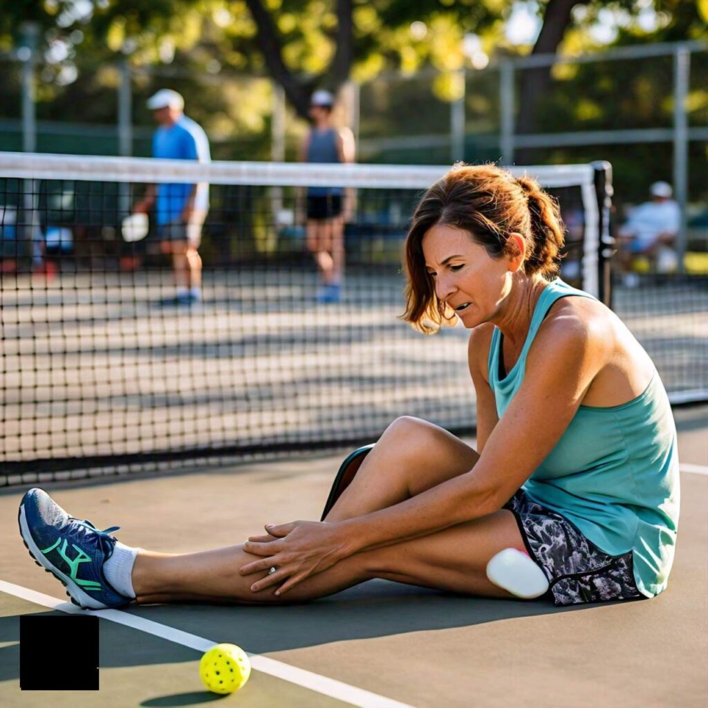 A person playing pickleball after knee replacement